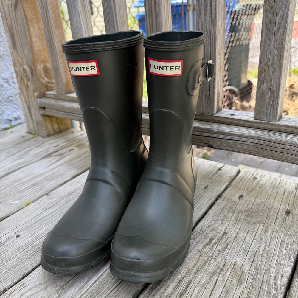 Hunter Original Dark Green Wellington Rain Boots